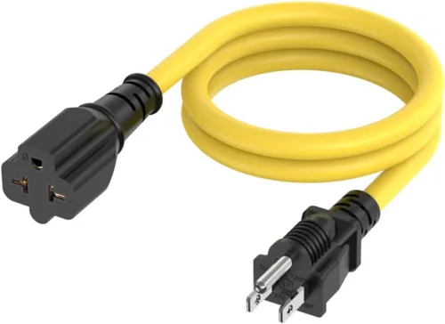 Miniatura 9 de Cable adaptador de clavija de CA para el hogar de 1 pie de 15 amperios a 20 amperios T Blade Cable adaptador 12AWG Nema 5-15P a 5-20R, cable