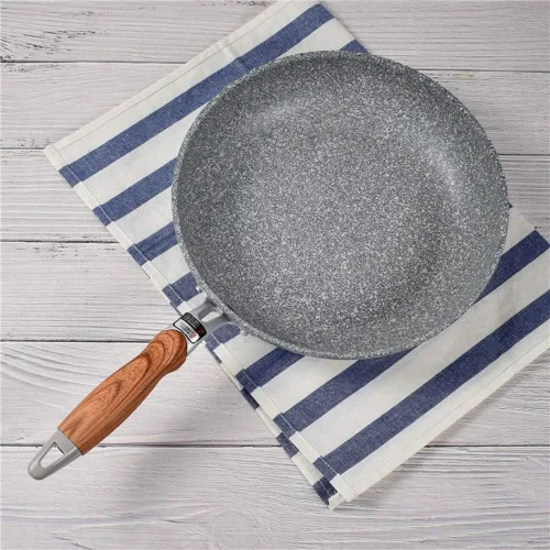 Miniatura 3 de Sartén antiadherente de piedra de mármol con mango de baquelita resistente al calor, sartén de huevo de inducción de granito apto para lavavajillas