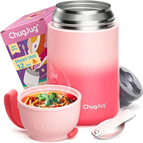Miniatura 20 de Termo de sopa de 15 onzas para comida caliente para niños, tarro de comida aislado con cuchara, recipiente térmico para almuerzo, boca ancha vacío