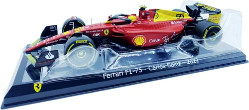 Miniatura 7 de HTLNUZD Bburag 24/1/2022 Nuevo F1-75#55 para Ferrari 75 aniversario Sainz Estático Fórmula Uno Aleación Coche de carreras de aleación fundido