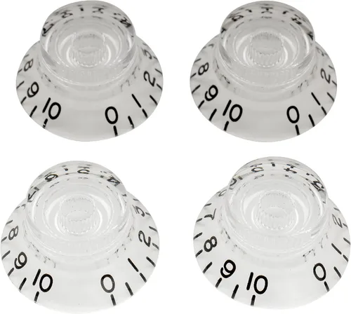 Miniatura 9 de Musiclily Pro Inch USA LP - Perillas finas de campana de 24 líneas para guitarra eléctrica Les Paul CTS Macetas, color ámbar (juego de 4)