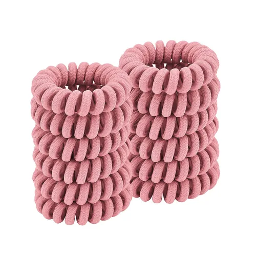 Miniatura 9 de Lazos para el cabello en espiral para soportes gruesos para cola de caballo (paño marino, 12 piezas) – sin arrugas para todo tipo de cabello Tela