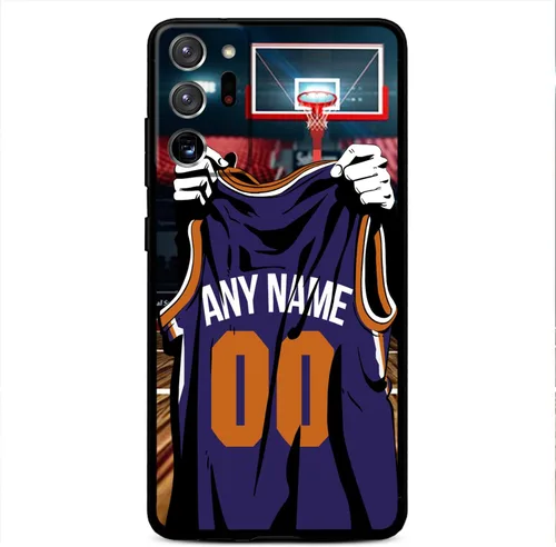 Miniatura 19 de Nombre y número personalizados, camiseta de baloncesto de Los Ángeles, funda de silicona líquida para Samsung Galaxy Note 20/20 Ultra 10 Pro Note 9
