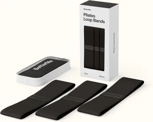 Miniatura 9 de BetterMe Bandas de Pilates - Juego de bandas de resistencia para mujer - Bandas elásticas de entrenamiento para glúteos, piernas y núcleo - Bandas