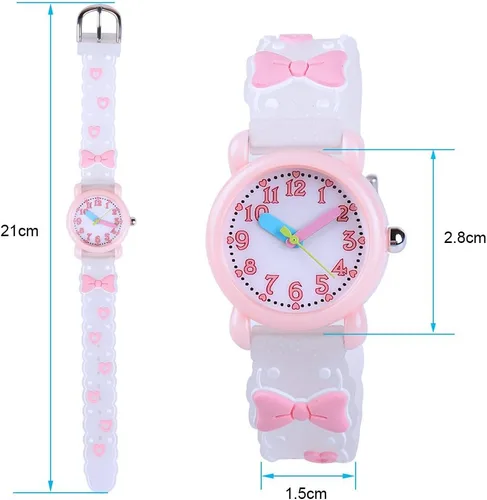 Miniatura 2 de Venhoo Kids Watches 3D Cute Cartoon Waterproof Silicone Children Toddler Wrist Watches Time Teacher Gifts for 3-10 Ages Girls Boys Little Child