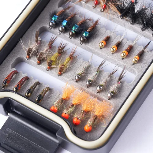Miniatura 5 de BASSDASH Fly Fishing Flies Kit Fly Assortment Trout Bass Fishing with Fly Box with Dry/Wet Flies, Nymphs, Streamers, Popper