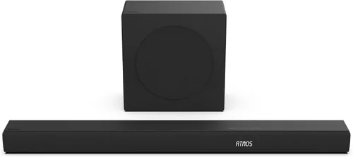 Hisense AX3100Q Barra de Sonido de 3.1 Canales con Subwoofer Inalámbrico, Dolby Atmos, DTS:X, Bluetooth 5.3, Compatible con Roku TV,
