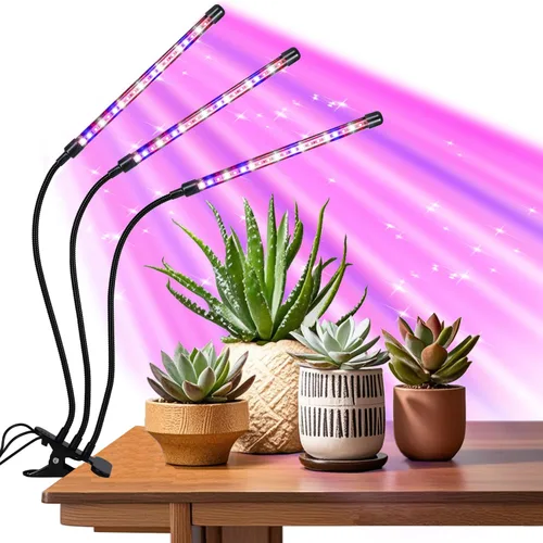 Miniatura 9 de Luces de cultivo negras para plantas de interior, luces de plantas con clip de 126 LED, lámparas de cultivo de plantas LED de espectro completo
