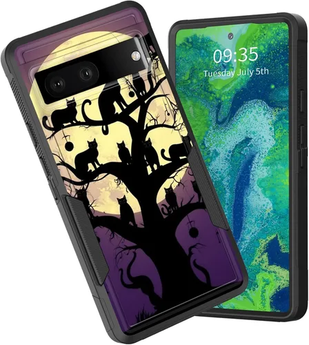 Miniatura 29 de Funda para Pixel 6A, funda híbrida de doble capa resistente a prueba de golpes de policarbonato duro de silicona suave TPU para Google Pixel 6A