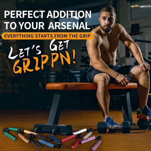 Miniatura 4 de Grip Strength Trainer Set, 6 Pack, 50-350LB, Wrist Forearm Strengthener, Metal No Slip, Hand Grip Gripper Strengthener for Strength Training and