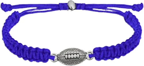 Miniatura 14 de Pulsera de fútbol Sportybella - Pulsera de paracord ajustable con amuleto. Regalos de fútbol unisex Negro