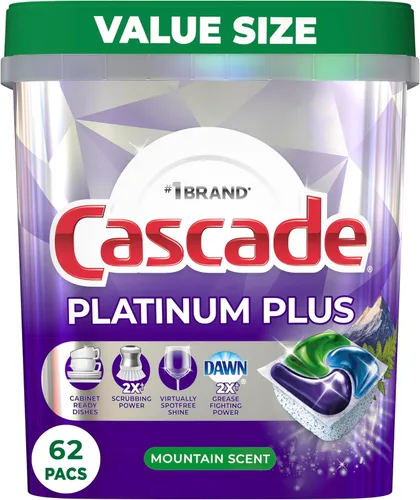 Miniatura 9 de Cascade Platinum ActionPacs Cápsulas de detergente para lavavajillas, fresco, 48
