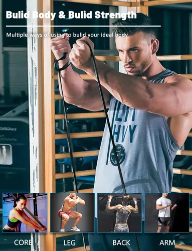 Miniatura 3 de Bandas de resistencia, bandas para entrenamiento con asistencia de tracción - bandas de entrenamiento, bandas de ejercicio, conjunto de bandas