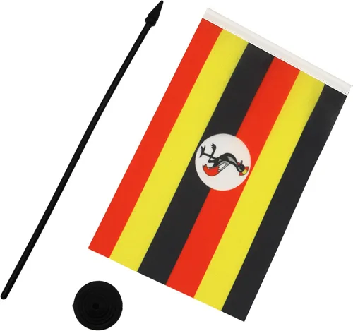 Miniatura 167 de AZ FLAG Sierra Leone Bandera de mesa 5'' x 8'' - Bandera de escritorio de Sierra Leona 21 x 14 cm - Bastón y base de plástico negro