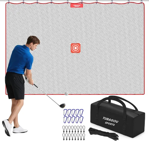 Miniatura 9 de Red de práctica de golf, barrera de red multideportiva resistente de 10 pies 15 pies 20 pies 25 pies Red de golf para garaje, ideal