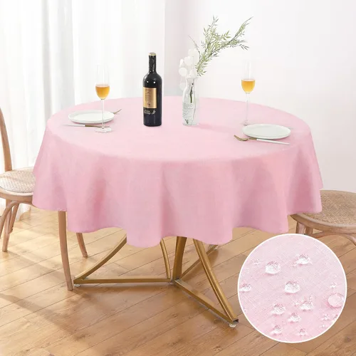 Miniatura 15 de AUSSPVOCT 2 manteles de lino texturizado para mesa rectangular, 52 x 70 pulgadas, mantel rectangular impermeable, lavable, tela para mesa