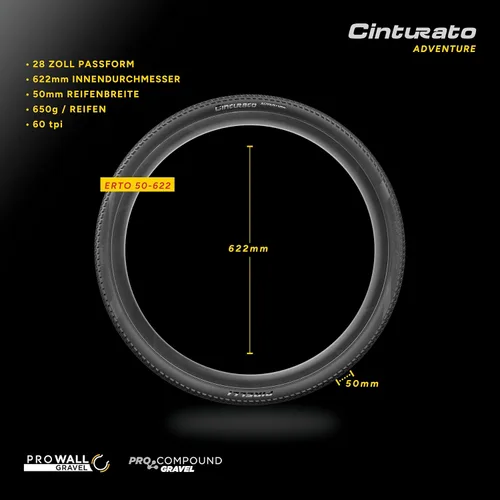 Miniatura 2 de Pirelli P7 Sport 26-622 (700x26c) Neumático para bicicleta de carretera, rendimiento completo, neumático duradero para uso diario