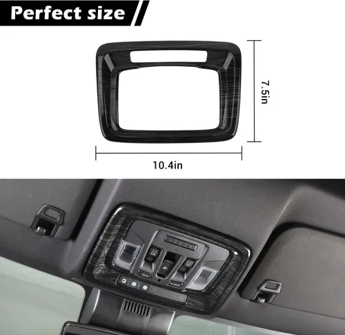 Miniatura 5 de RT-TCZ Marco de luz de cúpula para consola superior Silverado para Chevy Silverado GMC Sierra 2019 en adelante Accesorios interiores de grano