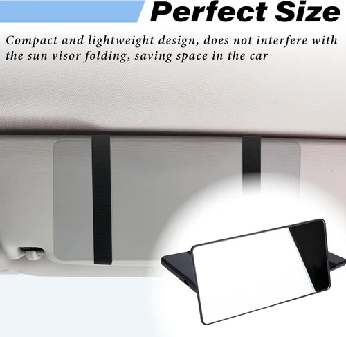 Miniatura 6 de Espejo de visera solar para automóvil, espejos de maquillaje cosméticos con correas, espejo cosmético para interiores de automóviles HD, accesorios