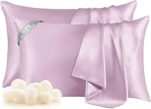 Miniatura 37 de THXSILK Funda de almohada de seda de morera 100% para cabello y piel, funda de almohada de seda hipoalergénica, suave, transpirable, con cremallera