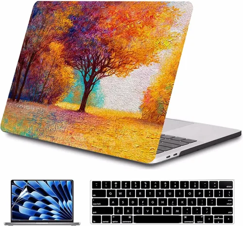 Miniatura 11 de Funda para MacBook Air de 15 pulgadas A3241 A3114 A2941 (versión 2023 2024 2025) – Carcasa rígida protectora a presión para MacBook Air de 15.3