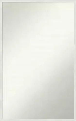 Miniatura 815 de Amanti Art Espejo de baño blanco para sobre el fregadero, 32 x 45 pulgadas, espejo de tocador rectangular blanco esbelto, marco de madera moderno