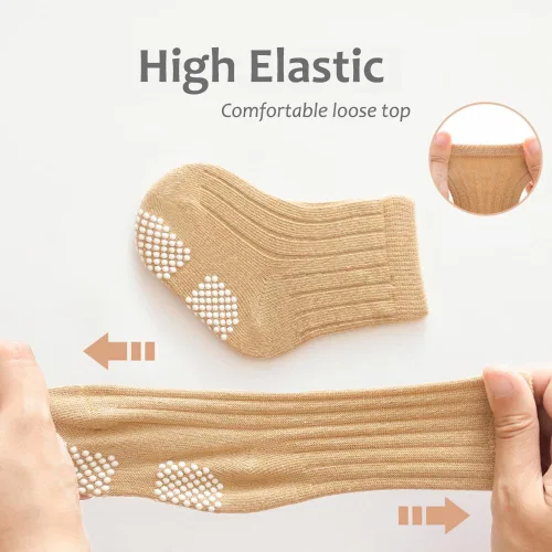 Miniatura 5 de Calcetines antideslizantes para bebés, calcetines antideslizantes para niñas y niños recién nacidos, calcetines antideslizantes casuales