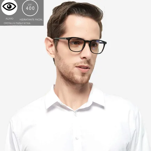 Miniatura 2 de Henotin Paquete de 3 lentes de lectura con bloqueo de luz azul, lectores de computadora con bisagra de resorte para hombres y mujeres, anteojos