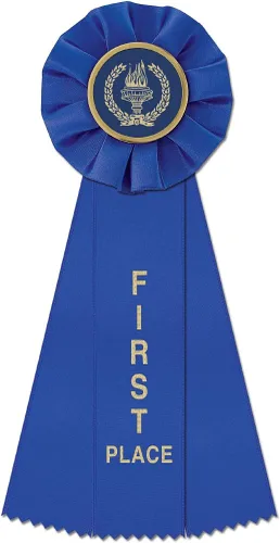 Miniatura 2 de Hodges Badge - Paquete de 4 cintas de premio roseta de 1ª, 2ª y 3ª y paricipante, cintas de premio de roseta de la victoria - Hecho en Estados Unidos
