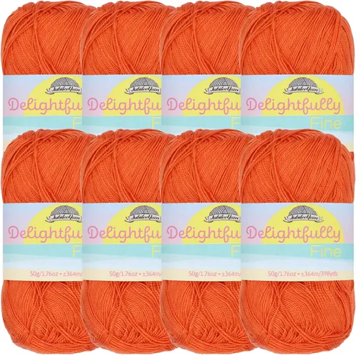 Miniatura 58 de JubileeYarn - Ovillo de hilo deliciosamente fino, 1.76 oz/madeja de rayón de bambú, color rosa polvo, 4 madejas