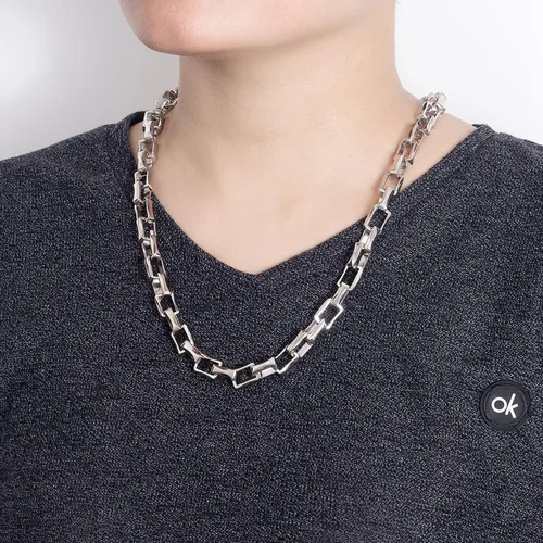 Miniatura 2 de Dankadi Collar de cadena de eslabones Rolo de plata de ley 925 para hombre, cadena cubana gruesa de 18, 20, 22, 24, 26, 28, 30 pulgadas, regalo