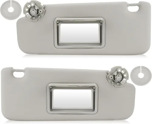 Miniatura 12 de Visera solar de 3 agujeros para Chevy Cruze 2011-2016, visera solar beige del lado izquierdo del conductor Reemplazo 95034256, 95034253, 84126667