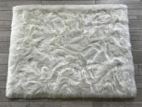 Miniatura 28 de LAMBZY Elegante y sofisticada alfombra rectangular de piel de oveja (beige, 2 x 3 pies)
