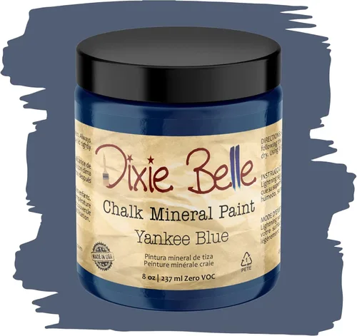 Miniatura 387 de Dixie Belle Paint Company - Pintura con acabado de tiza para muebles, color negro (Caviar), 1 galón, 128 fl oz, pintura mineral color rosa intenso