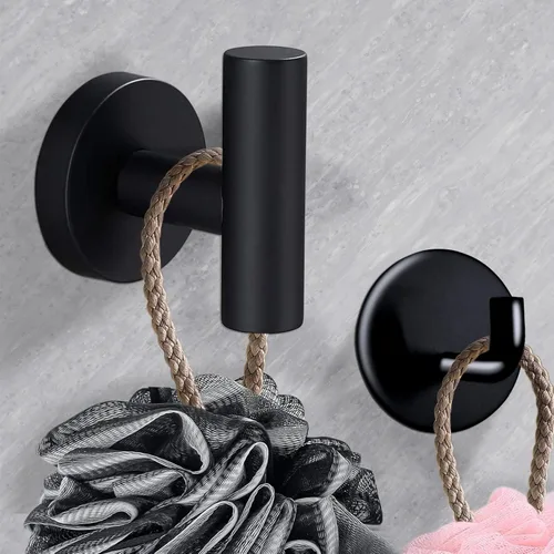 Miniatura 5 de Juego de 8 toallas de baño, incluye 2 toallas de 23.6 pulgadas, 2 ganchos para toallas, 2 anillos de toalla, 2 soportes para papel higiénico