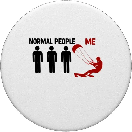 Miniatura 3 de funny Kiteboarding normel pepole me Kitesurf Kiteboarder men PopSockets Standard PopGrip
