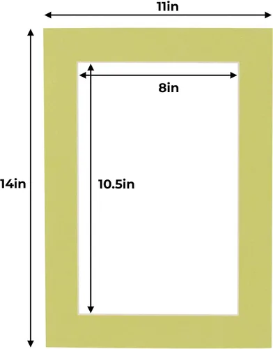 Miniatura 76 de 8.5x11 Mat for 11x14 Frame - Precut Mat Board Acid-Free Brown 8.5x11 Photo Matte Made to Fit a 11x14 Picture Frame, Premium Matboard for Family