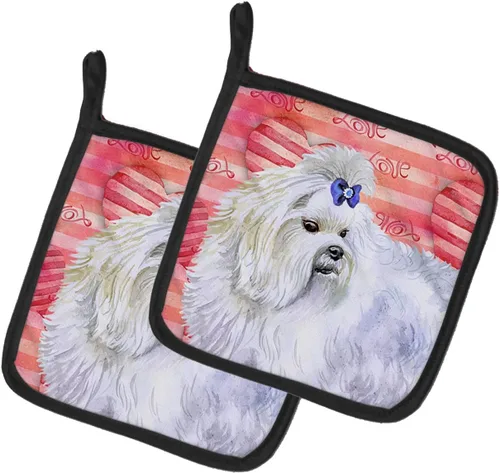 Miniatura 137 de Caroline's Treasures BB9655PTHD - Juego de soportes para ollas de cocina resistentes al calor, almohadillas calientes para horno, 7 1/2 x 7 1/2