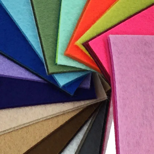 Miniatura 8 de flic-flac 44 piezas de 4 x 4 pulgadas (10 x 10 cm) hojas de tela de fieltro colores variados para costura de parches DIY artesanías 1 mm de grosor