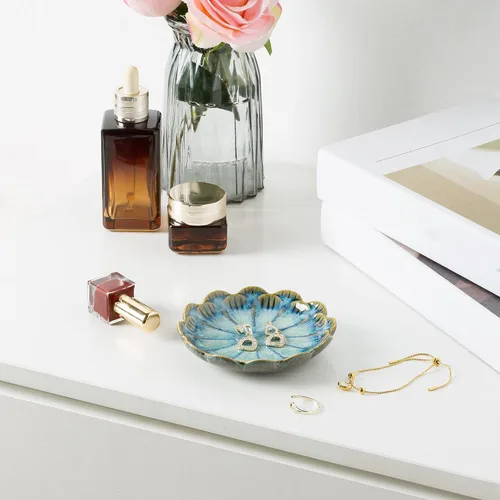Miniatura 4 de Bandeja para joyas, plato para anillos, bandeja de cerámica para baratijas, cuenco para llaves, plato decorativo, para amigos, hermanas, hija, madre