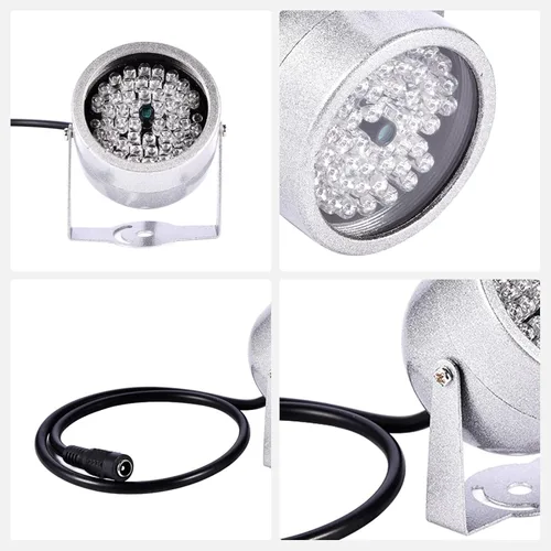 Miniatura 8 de ASHATA IR, 48 LED de visión nocturna IR luz infrarroja para cámara de seguridad CCTV y cámara IP, gran angular de 60 grados, distancia