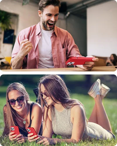 Miniatura 6 de Funda de silicona para iPhone 13 Pro Max y protector de pantalla para mujer, funda delgada roja para iPhone 13 Pro Max, funda para i Phone 13 Promax