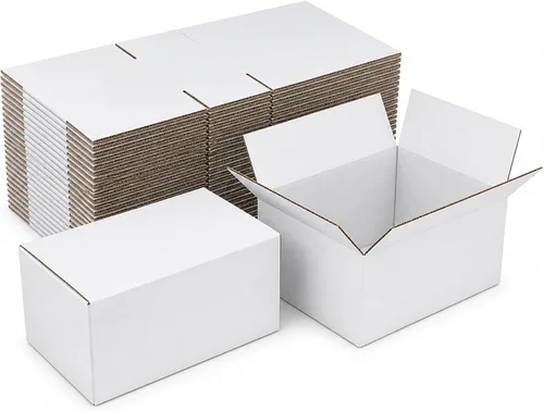 Miniatura 22 de Cajas de envío pequeñas de 9 x 6 x 2 pulgadas (paquete de 25) – Cajas de cartón corrugado blancas resistentes para pequeñas empresas, comercio Blanco