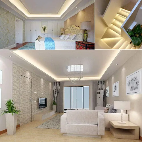 Miniatura 3 de SUYOOULIN Tira de luces LED, 59 pies/59.1 ft de alto voltaje AC110V-130V Waterpoof IP68 súper brillante 54000LM 2835 120 LEDs/m tiras de luz LED