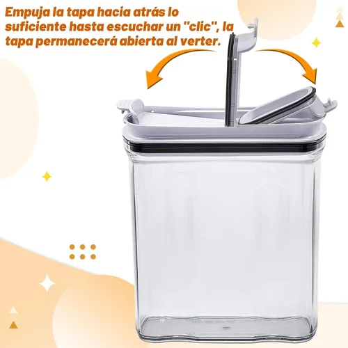 Miniatura 5 de Set de envases herméticos para cereales FreshKeeper, contenedor de almacenamiento de alimentos con tapa 4L/135.2oz, 2 piezas, envases de plástico
