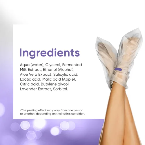Miniatura 7 de Máscara exfoliante para pies - Máscara para pies con piel suave de bebé - Elimina la piel muerta, seca, agrietada y callos, spa para pies, hecha