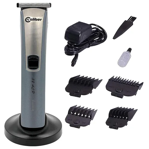 Caliber Lithium ION 32 ACP - Recortadora de pelo profesional (gris), color gris