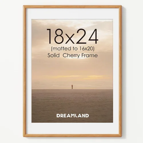 Miniatura 44 de Dreamland Marco de fotos de 16 x 24 pulgadas, marco de madera de roble macizo de 16 x 24 pulgadas con vidrio real, marcos de madera de 16 x 24