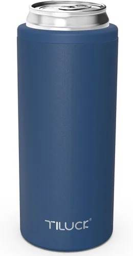 Miniatura 39 de TILUCK Enfriador de Latas Delgadas para Cerveza Delgada y Seltzer Duro, Acero Inoxidable, Acero Inoxidable Aislado de Doble Pared para Latas Cactus