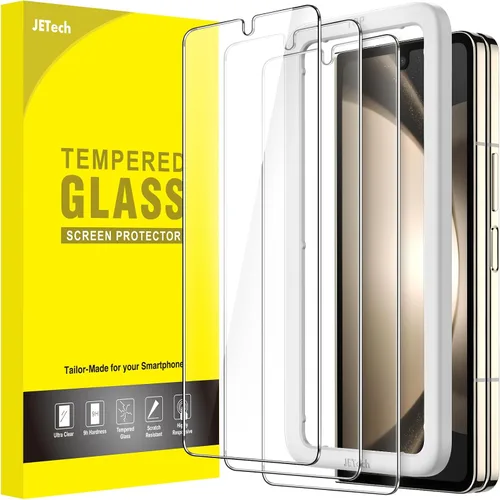 Miniatura 11 de JETech Protector de pantalla de privacidad frontal para Samsung Galaxy Z Flip 5, película de vidrio templado antiespía con herramienta de fácil
